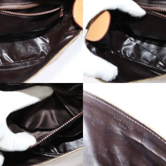 CELINE Macadam Canvas Shoulder Bag Beige Gold - Picture 12 of 12